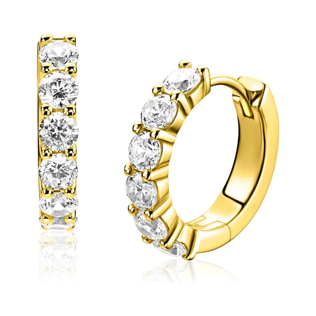 Zinzi gold plated oorringen ZIO2888Y, paar