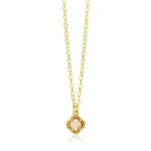 Zinzi gold plated schakelketting met klaver ZIC2905C